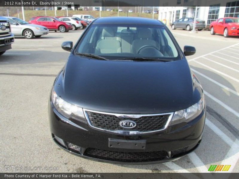 Ebony Black / Stone 2012 Kia Forte EX