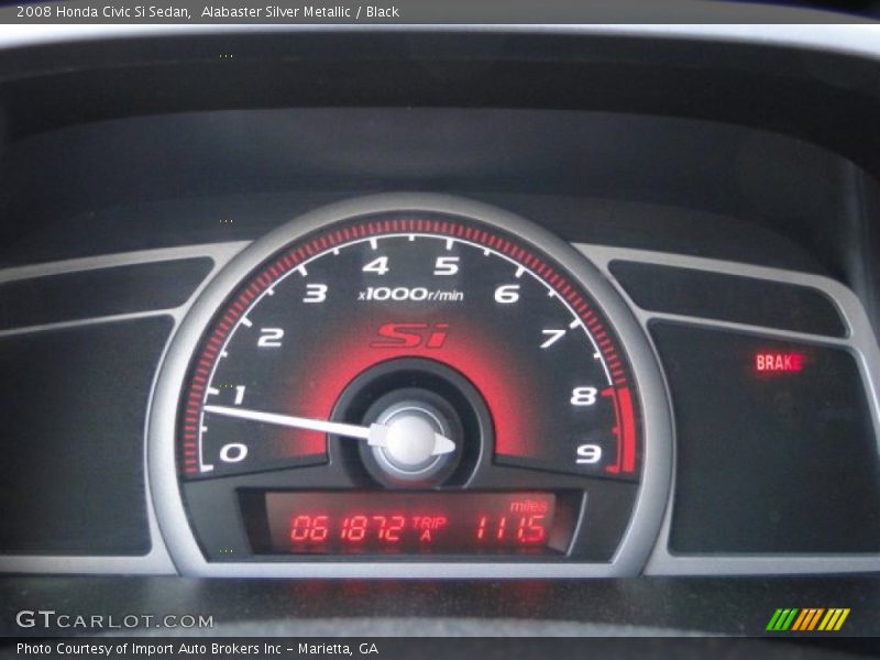  2008 Civic Si Sedan Si Sedan Gauges