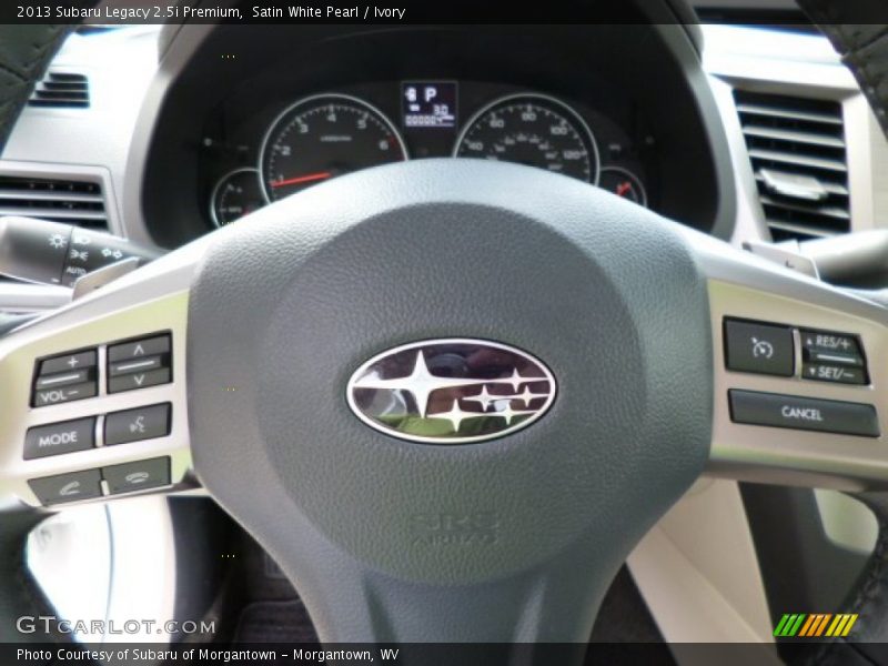 Satin White Pearl / Ivory 2013 Subaru Legacy 2.5i Premium