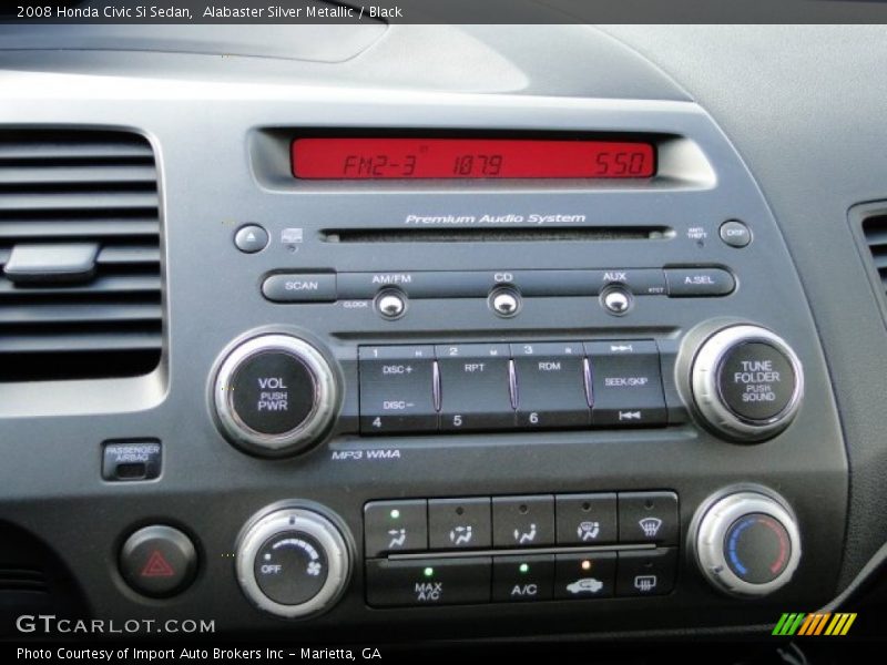 Controls of 2008 Civic Si Sedan