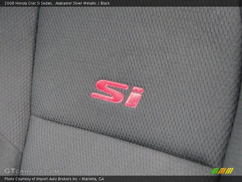 Alabaster Silver Metallic / Black 2008 Honda Civic Si Sedan