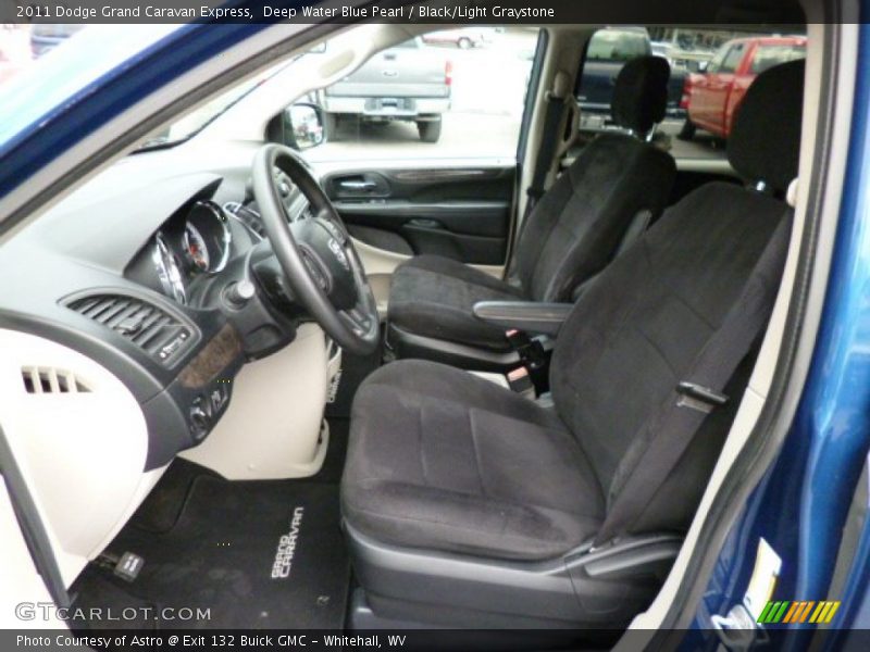 Deep Water Blue Pearl / Black/Light Graystone 2011 Dodge Grand Caravan Express
