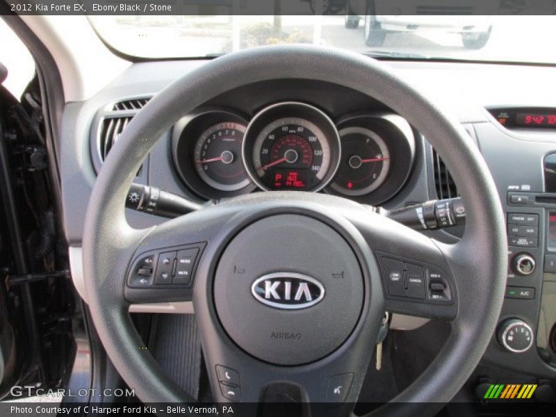 Ebony Black / Stone 2012 Kia Forte EX