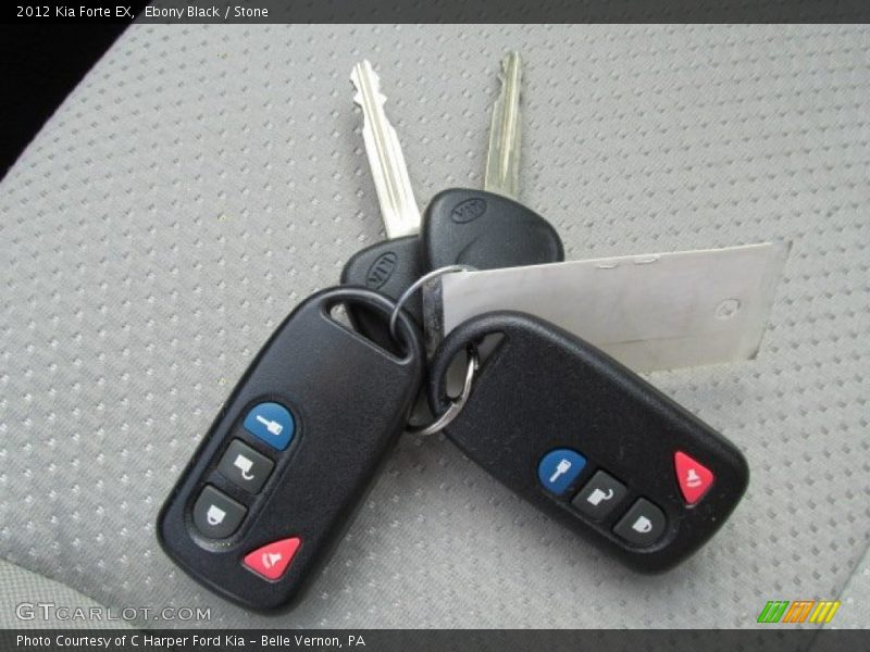 Ebony Black / Stone 2012 Kia Forte EX