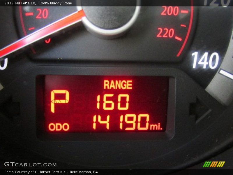 Ebony Black / Stone 2012 Kia Forte EX