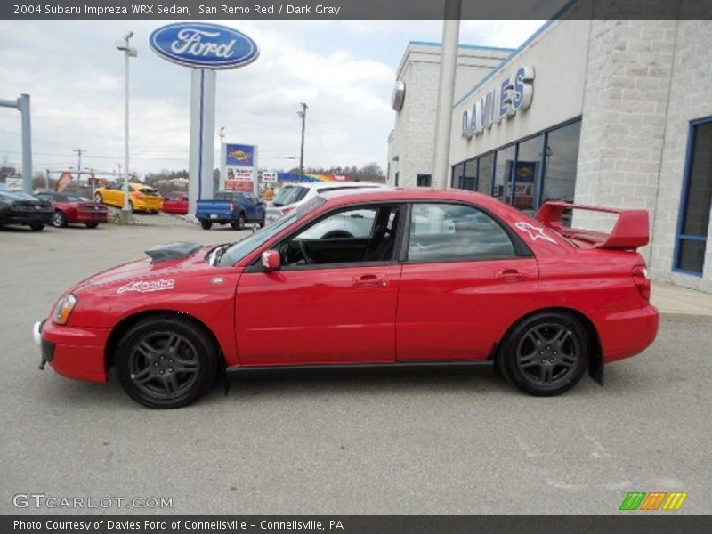 San Remo Red / Dark Gray 2004 Subaru Impreza WRX Sedan