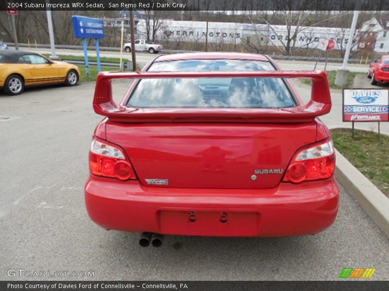 San Remo Red / Dark Gray 2004 Subaru Impreza WRX Sedan