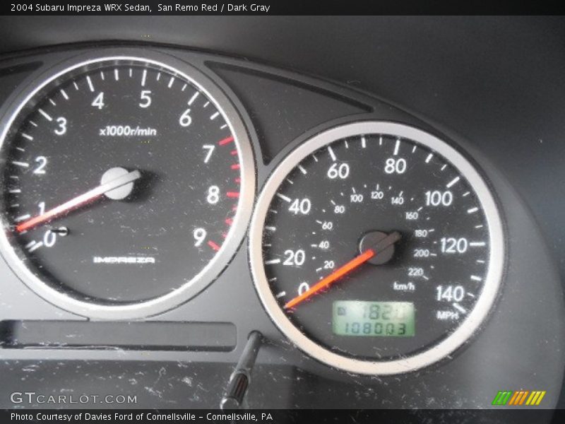 San Remo Red / Dark Gray 2004 Subaru Impreza WRX Sedan