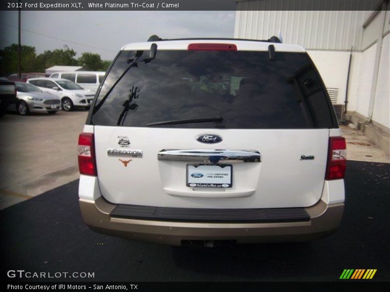 White Platinum Tri-Coat / Camel 2012 Ford Expedition XLT