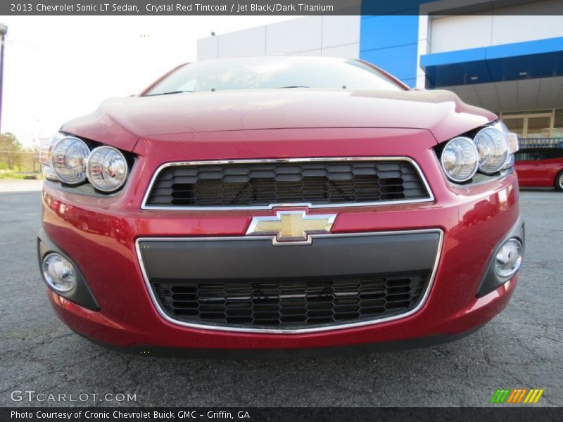 Crystal Red Tintcoat / Jet Black/Dark Titanium 2013 Chevrolet Sonic LT Sedan