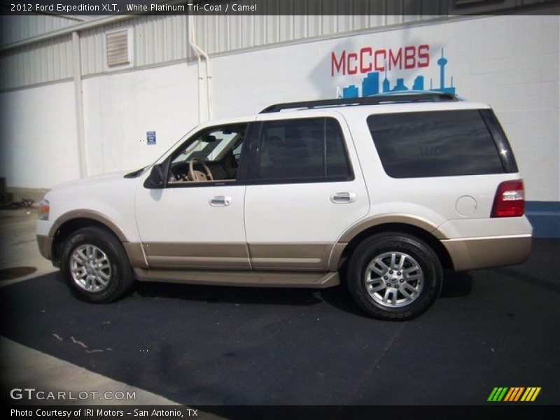 White Platinum Tri-Coat / Camel 2012 Ford Expedition XLT