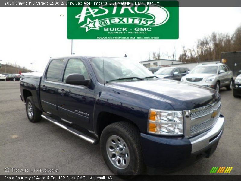 Imperial Blue Metallic / Dark Titanium 2010 Chevrolet Silverado 1500 LS Crew Cab 4x4