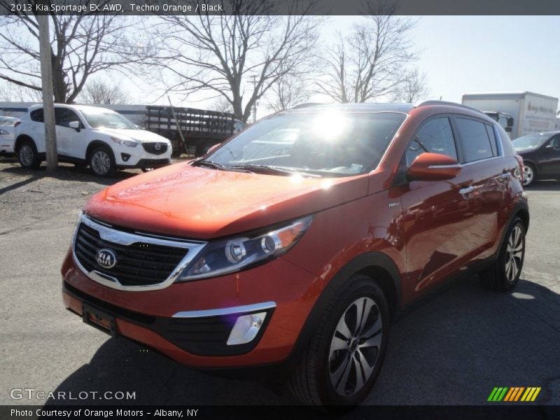 Techno Orange / Black 2013 Kia Sportage EX AWD