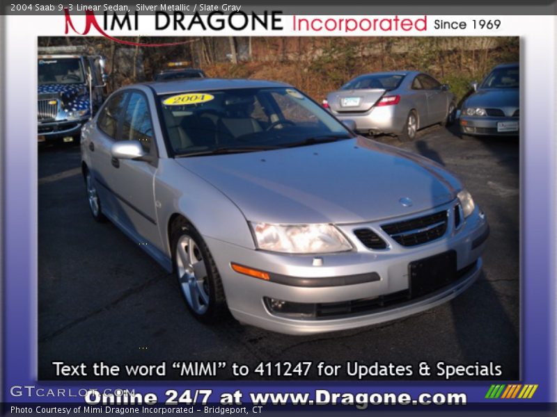 Silver Metallic / Slate Gray 2004 Saab 9-3 Linear Sedan