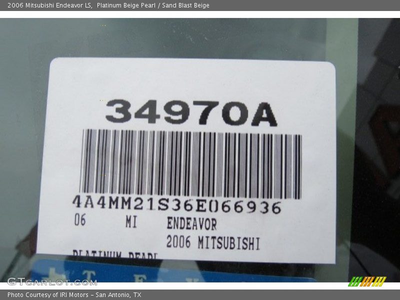 Platinum Beige Pearl / Sand Blast Beige 2006 Mitsubishi Endeavor LS