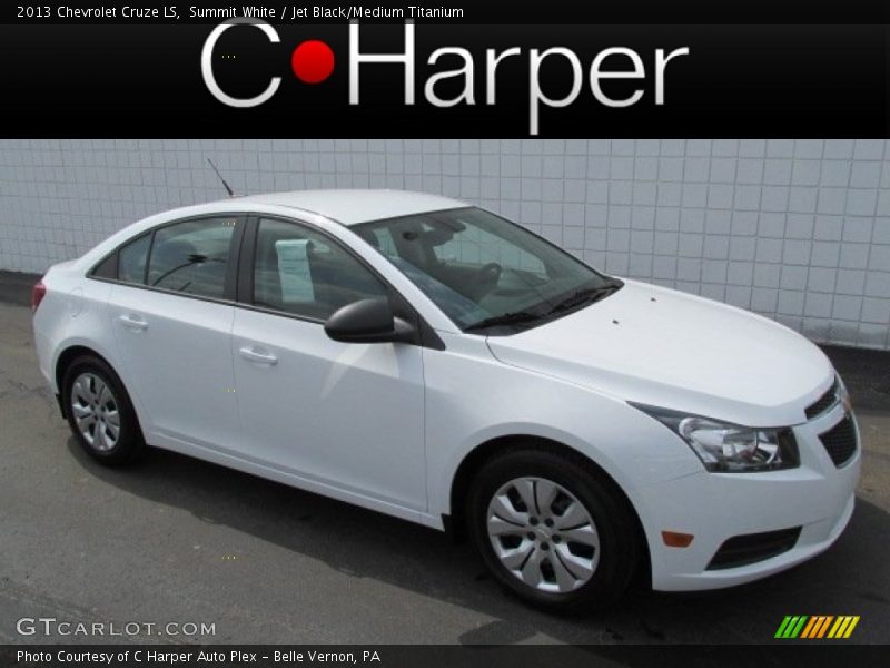 Summit White / Jet Black/Medium Titanium 2013 Chevrolet Cruze LS