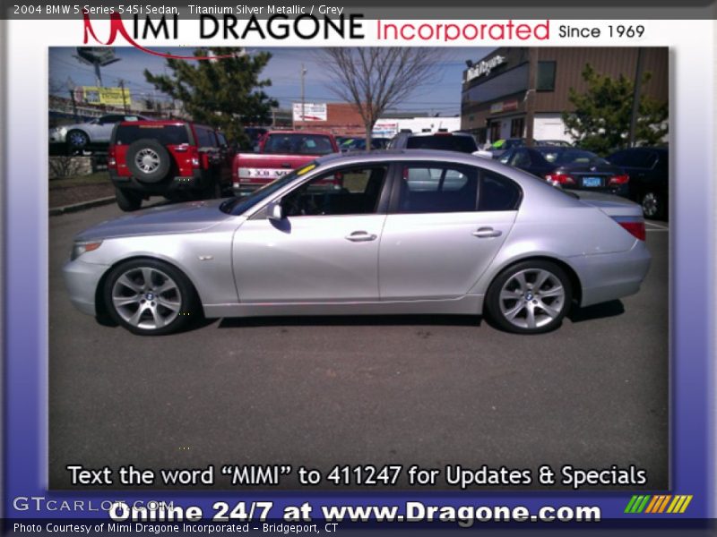 Titanium Silver Metallic / Grey 2004 BMW 5 Series 545i Sedan