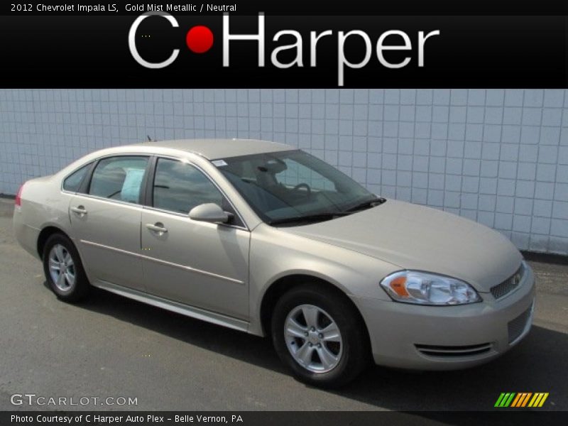 Gold Mist Metallic / Neutral 2012 Chevrolet Impala LS