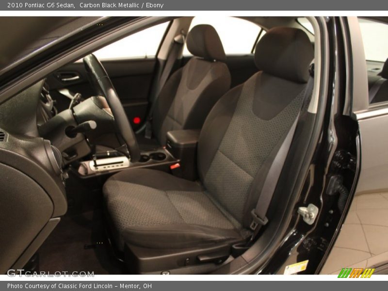  2010 G6 Sedan Ebony Interior