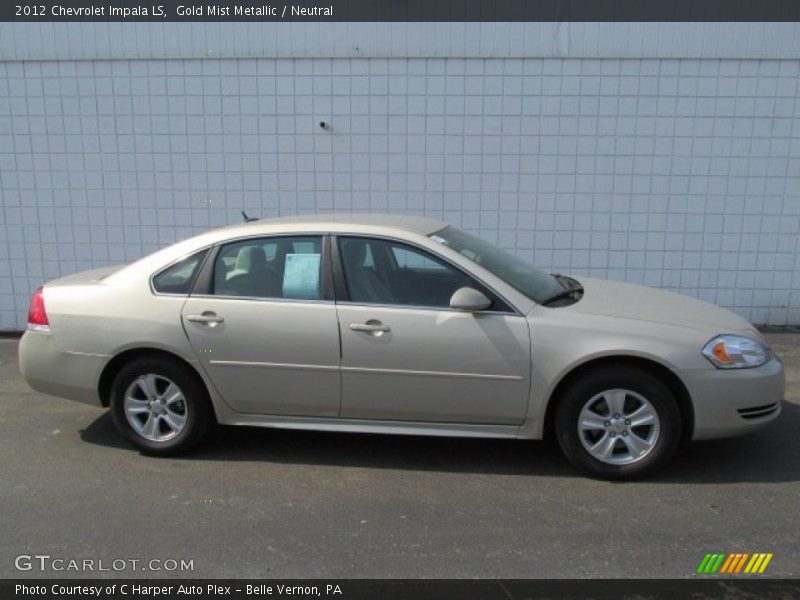 Gold Mist Metallic / Neutral 2012 Chevrolet Impala LS