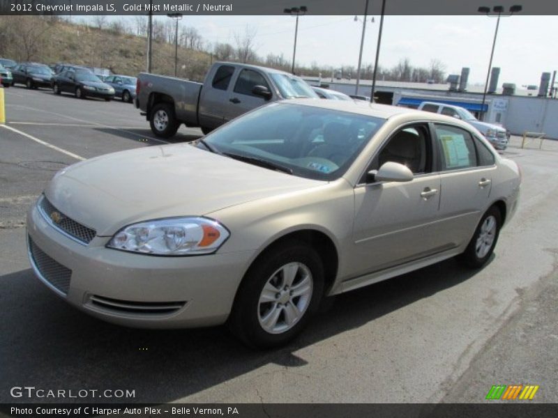 Gold Mist Metallic / Neutral 2012 Chevrolet Impala LS