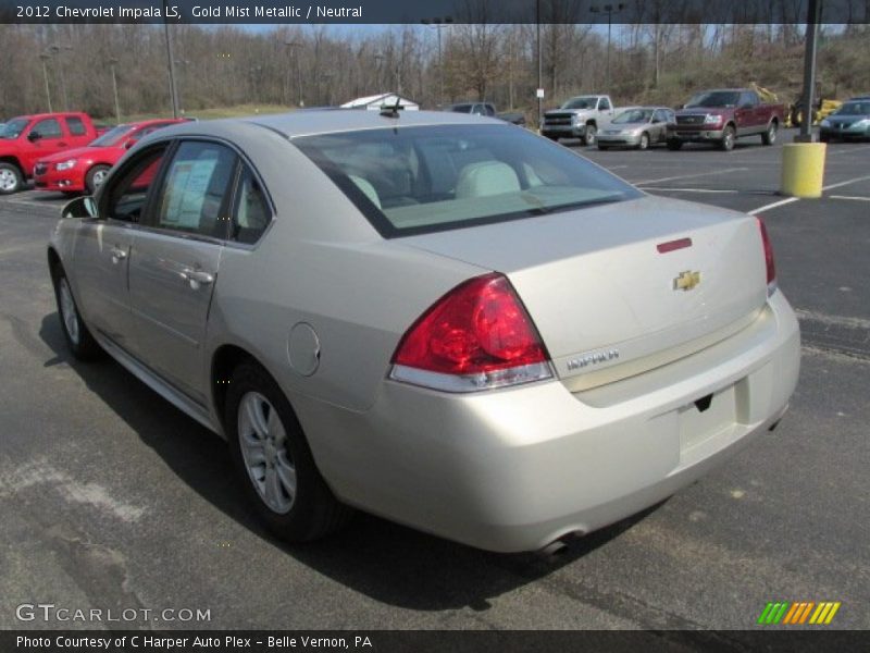 Gold Mist Metallic / Neutral 2012 Chevrolet Impala LS