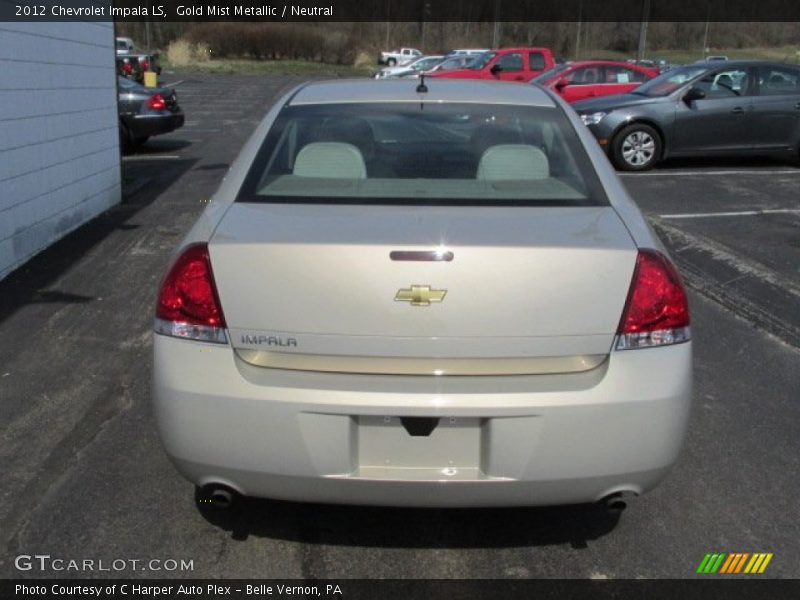 Gold Mist Metallic / Neutral 2012 Chevrolet Impala LS
