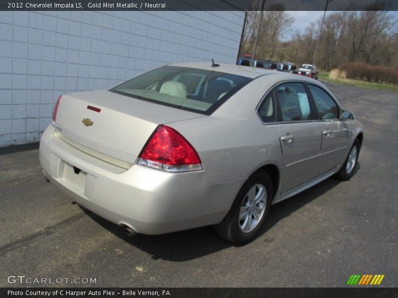 Gold Mist Metallic / Neutral 2012 Chevrolet Impala LS