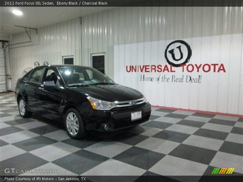 Ebony Black / Charcoal Black 2011 Ford Focus SEL Sedan