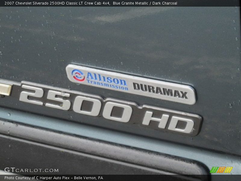 Blue Granite Metallic / Dark Charcoal 2007 Chevrolet Silverado 2500HD Classic LT Crew Cab 4x4