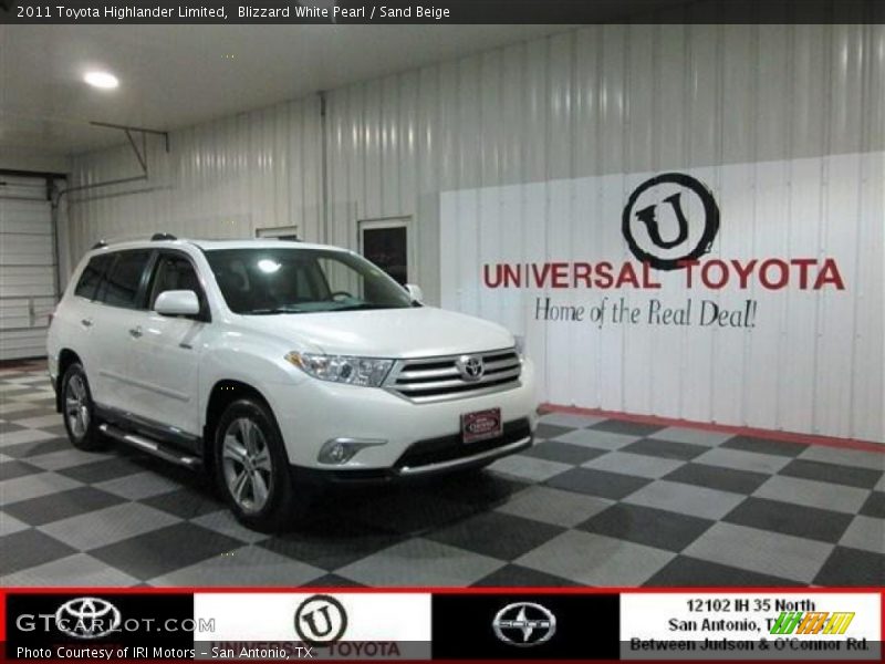 Blizzard White Pearl / Sand Beige 2011 Toyota Highlander Limited