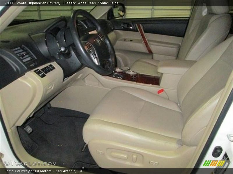 Blizzard White Pearl / Sand Beige 2011 Toyota Highlander Limited