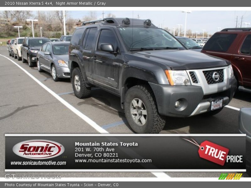 Night Armor Metallic / Gray 2010 Nissan Xterra S 4x4