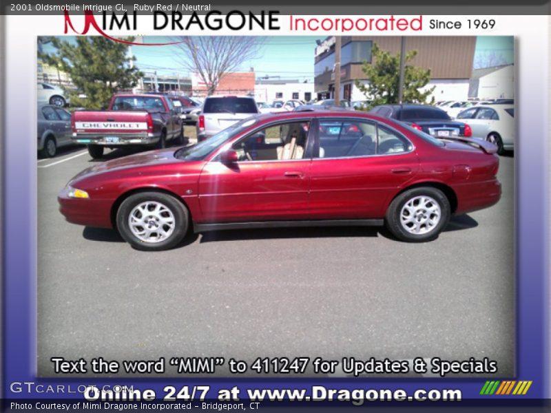 Ruby Red / Neutral 2001 Oldsmobile Intrigue GL