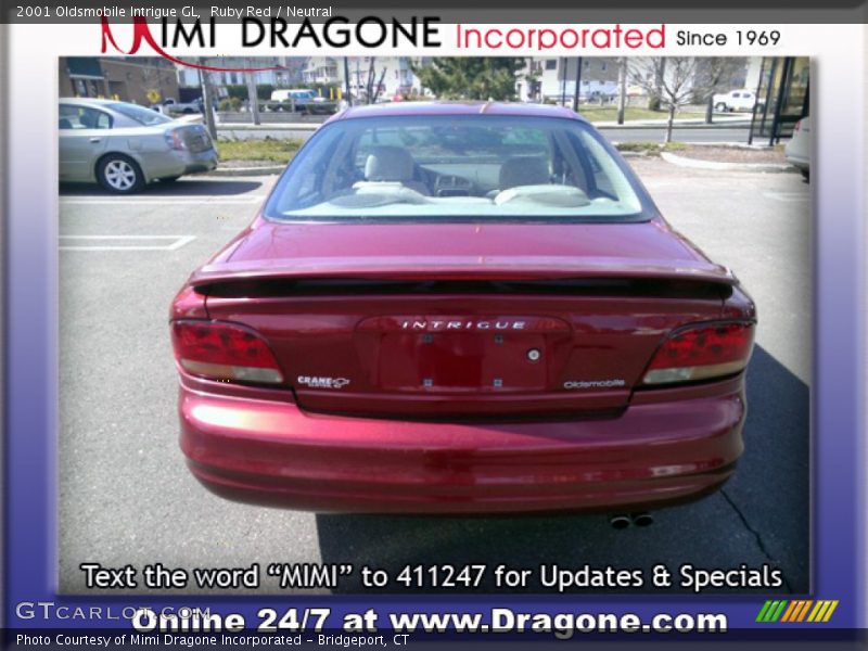 Ruby Red / Neutral 2001 Oldsmobile Intrigue GL