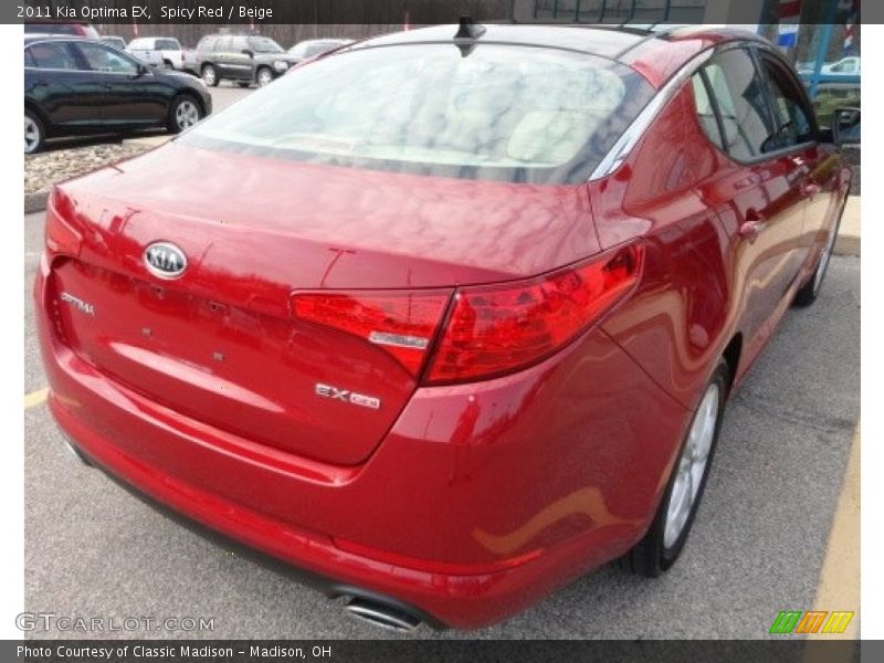 Spicy Red / Beige 2011 Kia Optima EX