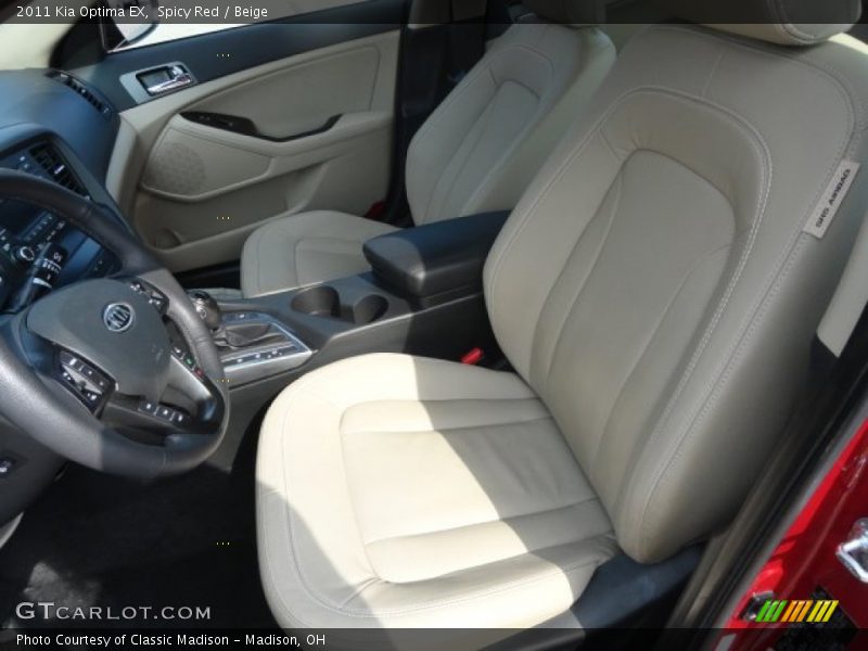 Spicy Red / Beige 2011 Kia Optima EX