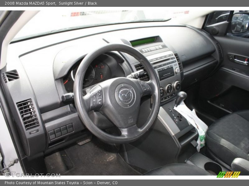 Sunlight Silver / Black 2008 Mazda MAZDA5 Sport