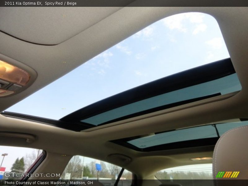 Spicy Red / Beige 2011 Kia Optima EX