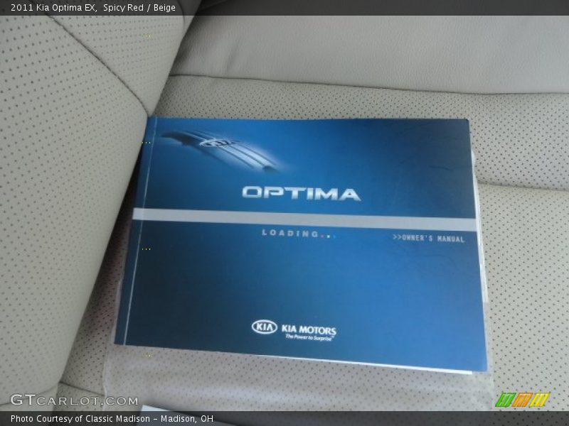 Spicy Red / Beige 2011 Kia Optima EX