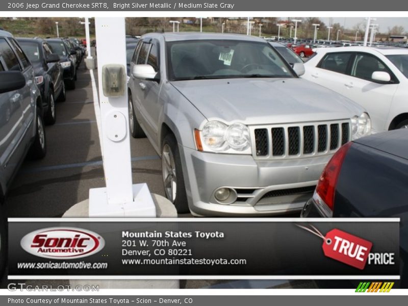 Bright Silver Metallic / Medium Slate Gray 2006 Jeep Grand Cherokee SRT8