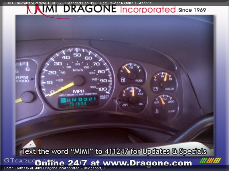 Light Pewter Metallic / Graphite 2001 Chevrolet Silverado 1500 Z71 Extended Cab 4x4