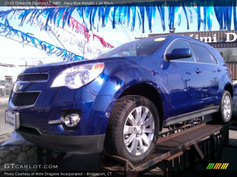 Navy Blue Metallic / Jet Black 2010 Chevrolet Equinox LT AWD