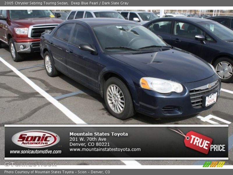 Deep Blue Pearl / Dark Slate Gray 2005 Chrysler Sebring Touring Sedan
