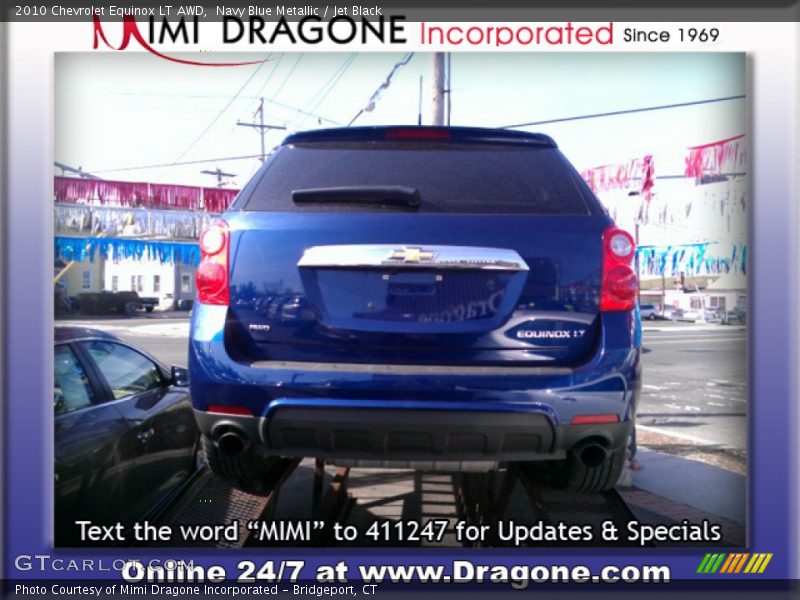 Navy Blue Metallic / Jet Black 2010 Chevrolet Equinox LT AWD