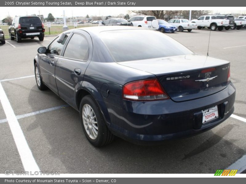 Deep Blue Pearl / Dark Slate Gray 2005 Chrysler Sebring Touring Sedan