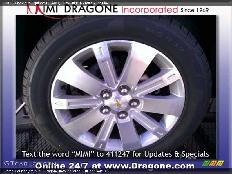 Navy Blue Metallic / Jet Black 2010 Chevrolet Equinox LT AWD