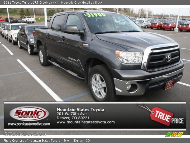 Magnetic Gray Metallic / Black 2011 Toyota Tundra SR5 CrewMax 4x4