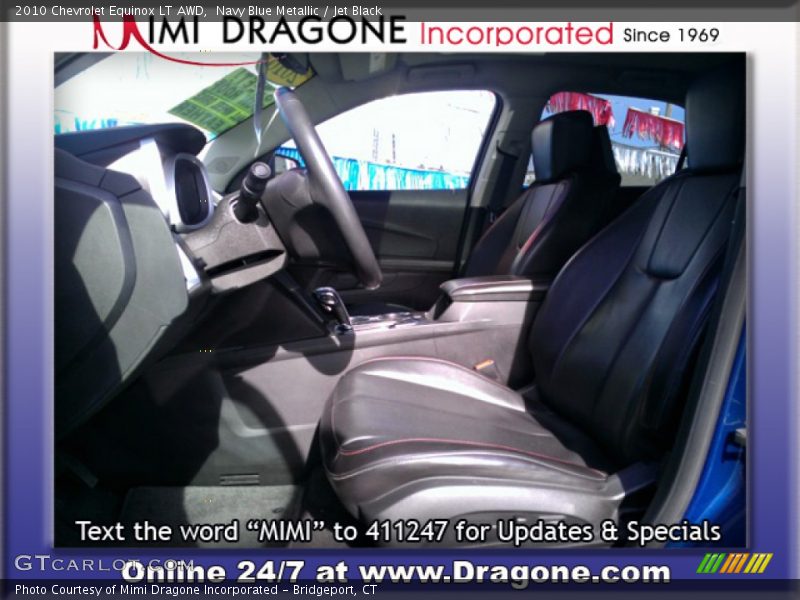 Navy Blue Metallic / Jet Black 2010 Chevrolet Equinox LT AWD