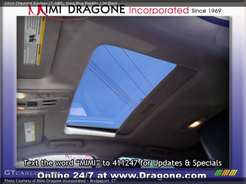 Navy Blue Metallic / Jet Black 2010 Chevrolet Equinox LT AWD